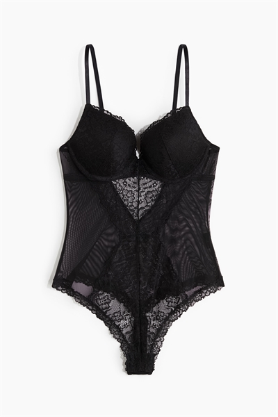 Кружевное боди стринги пуш-ап артикул 1270467001