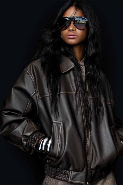 Куртка оверсайз из искусственной кожи артикул 149859651