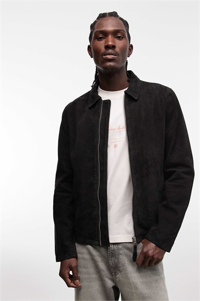 Куртка из натуральной замши черного цвета артикул 155642485