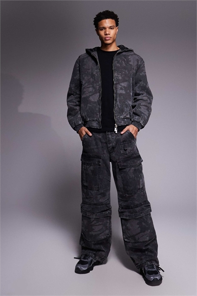 Комплект джинсов-карго Zane с широкими штанинами в камуфляжном стиле «Real Tree Camo» артикул 153149890