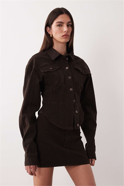 Джинсовая куртка Alix с зауженным швом на талии co-ord артикул 149658405