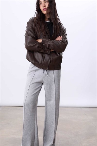 Оверсайз-куртка из искусственной кожи коричневого цвета артикул 152801486