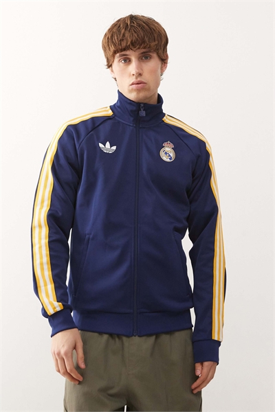 Спортивная куртка Adidas Football Real Madrid синего и желтого цветов артикул 150040381