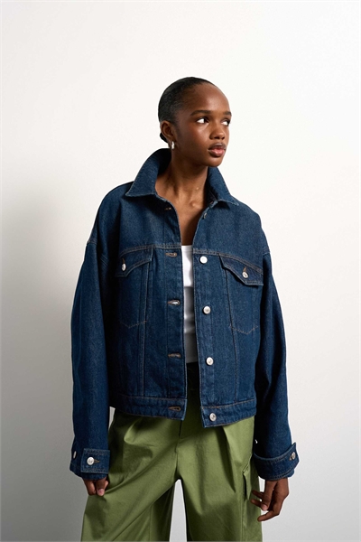 Джинсовая куртка-баллон артикул 155004482