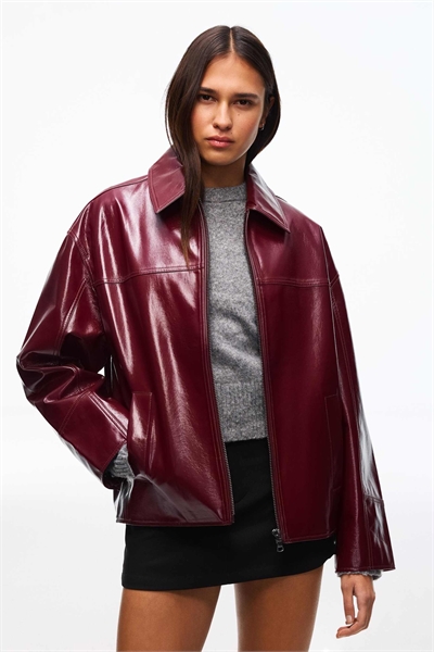 Куртка-тракер из искусственной кожи артикул 155165140