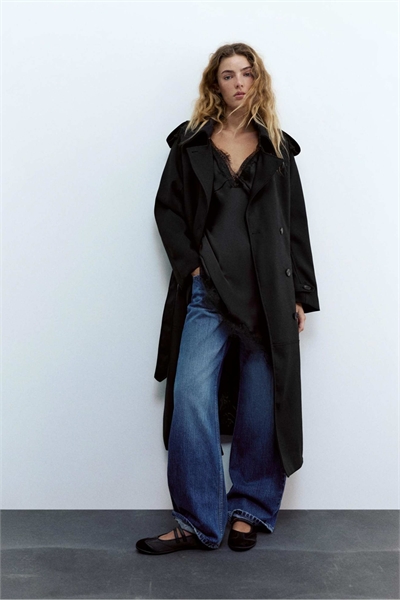 Длинный плащ свободного кроя артикул 155863706