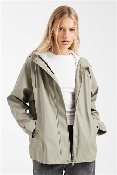 Короткий плащ с капюшоном, цвет шалфейный зеленый артикул 152906692