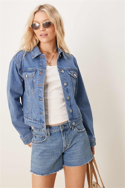 Джинсовая куртка в стиле вестерн артикул 140622670