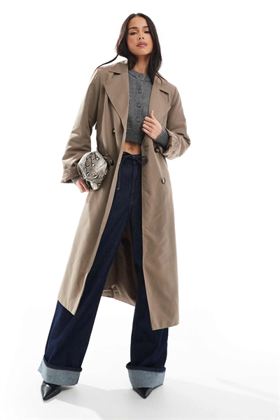 Тренч с поясом, цвет «чечевичный коричневый» артикул 141186176