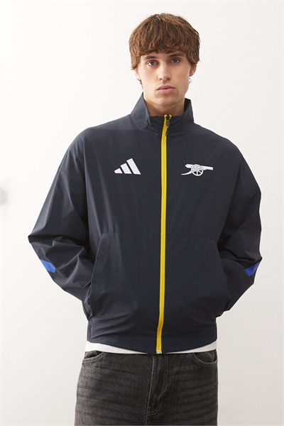 Куртка Adidas Football Arsenal Z.N.E anthem темно-синего цвета артикул 148819175