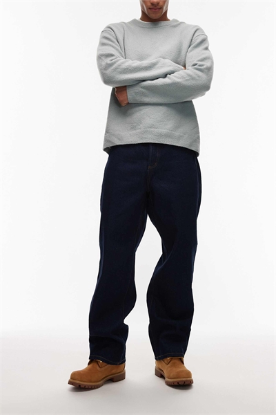 Классические джинсы свободного кроя артикул 151015944