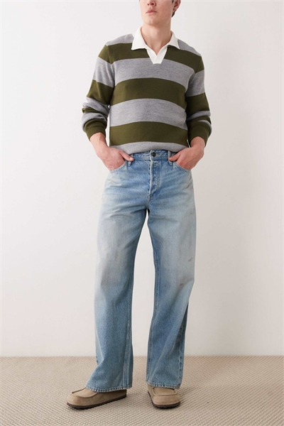 Джинсы Dave с широкими брючинами и эффектом «грязной стирки» артикул 154113487