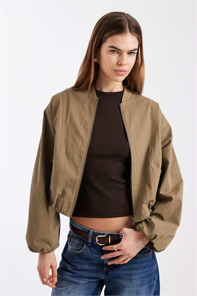 Бомбер из смешанной ткани с хлопком для подростков артикул 155443210