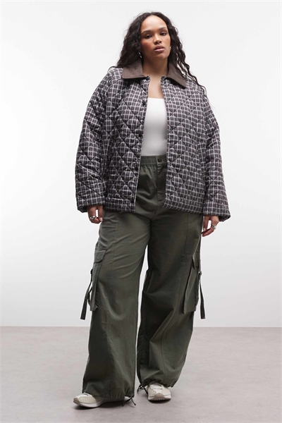 Стеганая клетчатая куртка артикул 154133335