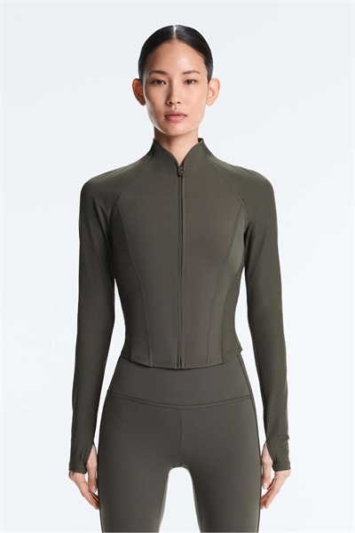 Техническая куртка Comfortlux с ребристой текстурой, военно-зеленого цвета артикул 155797027