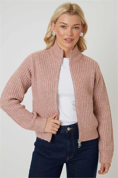 Бомбер из трикотажа на молнии артикул 155448210