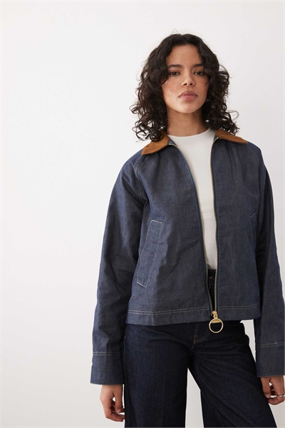 Короткая куртка Freckleton с застежкой-молнией, синего цвета артикул 154707762