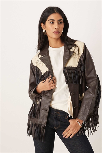 X Куртка из искусственной кожи с бахромой от Lainey Wilson артикул 150939402
