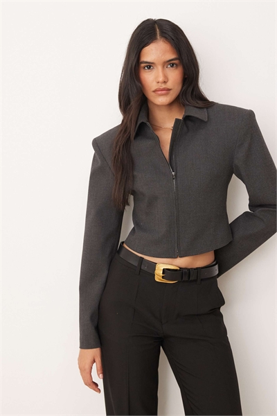 Куртка с застежкой-молнией по всей длине и зауженным кроем артикул 153055591