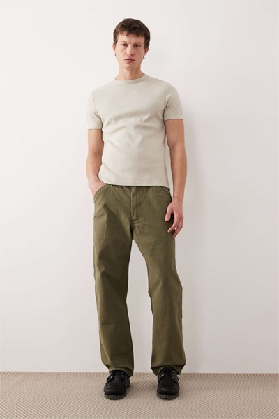 Джинсы-комбинезон из канваса свободного кроя артикул 148262153