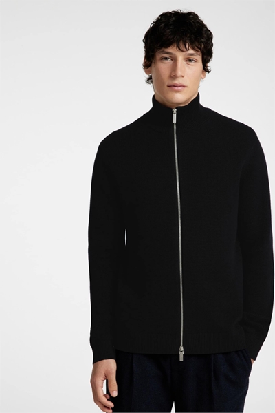 100% хлопок, кардиган с застежкой-молнией, черный артикул 149940219