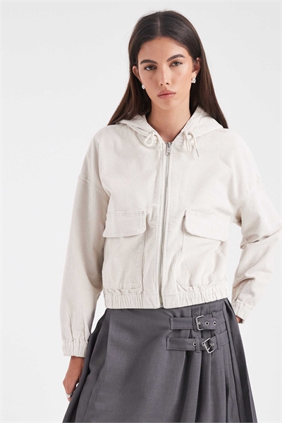 Куртка с капюшоном на молнии, цвет «камень» артикул 152906706