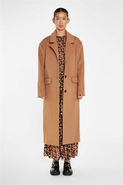 Оверсайз пальто-пальто бежевого цвета артикул 154841943