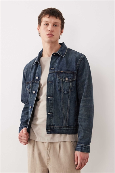 Джинсовая куртка в стиле «тракер» артикул 152231070