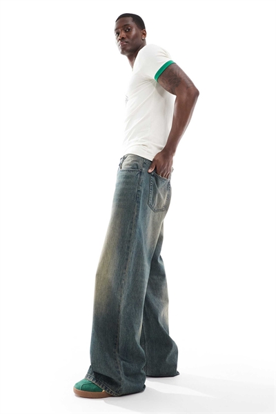 джинсы Y2K в стиле супер-багги артикул 135873896