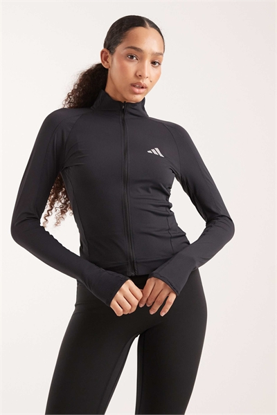 Сезонная женская беговая куртка Adi365 черного цвета артикул 153897588