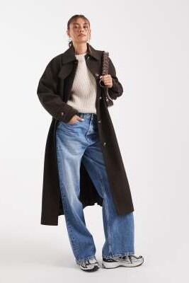 Пальто-кардиган с длинным покроем артикул 142205777