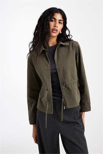 Куртка с воротником из бумаги с эффектом тактильной текстуры и зауженным низом в форме «пузыря» артикул 152863769