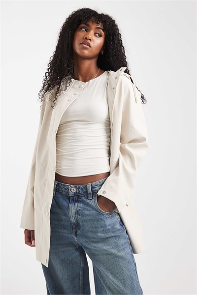 Дождевая куртка с капюшоном и покрытием цвета «лунный камень» артикул 148029820