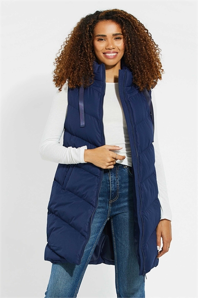 Утепленный жилет «Vamp» с удлиненным кроем артикул 152718499