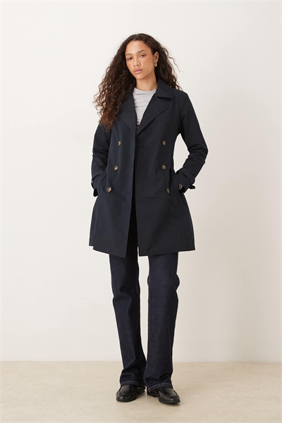 Двубортный тренч с поясом артикул 151112263