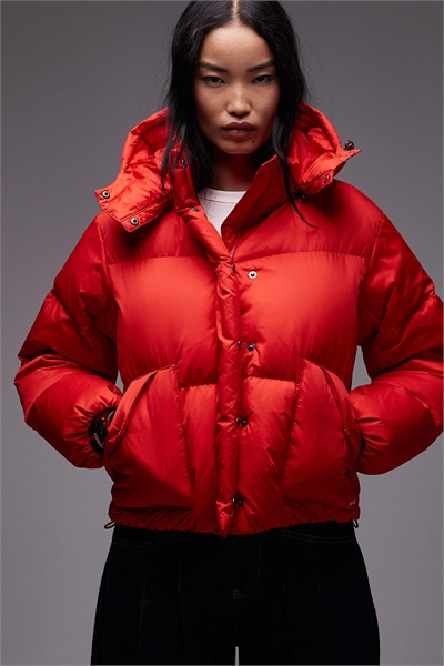 Западное укороченное пуховое пальто артикул 142436619