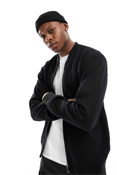 Бомбер Mack черного цвета артикул 133935245