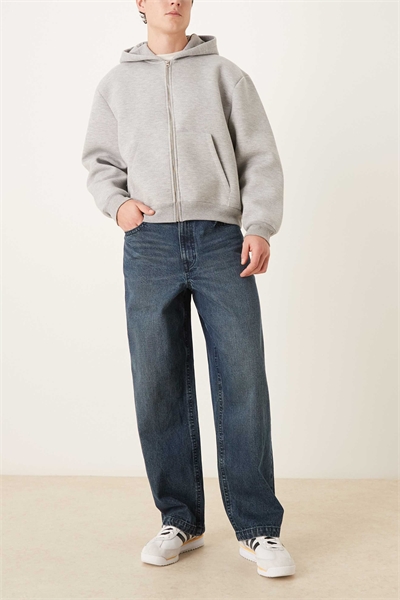 Джинсы свободного кроя с прямыми брючинами артикул 151521568