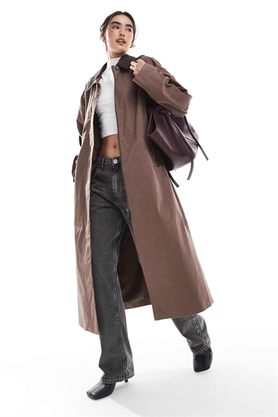 Тренч с воротником-хомутом артикул 143262714