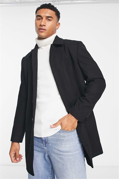 Однобортный пиджак с воротником черного цвета артикул 121136341