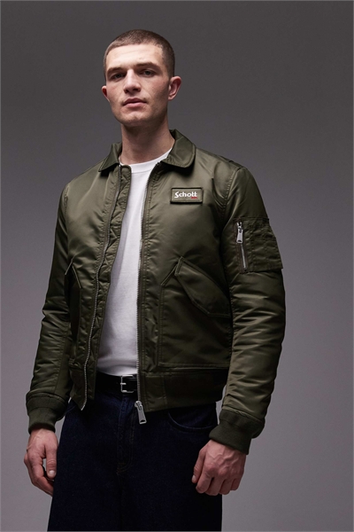 Крошечная утепленная куртка с логотипом, карманом на молнии и деталями цвета хаки артикул 152190411