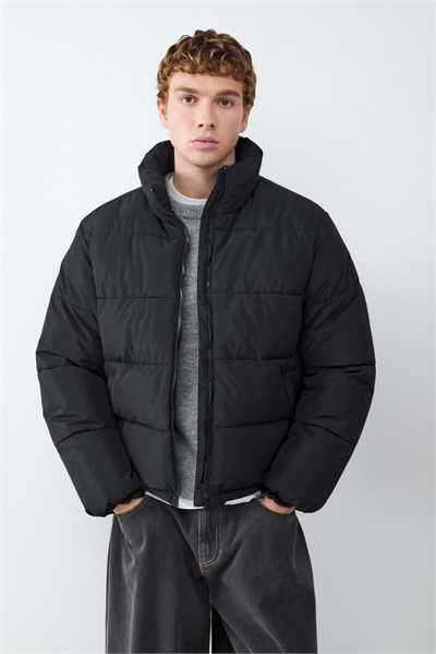 Пуховик черного цвета артикул 155494442