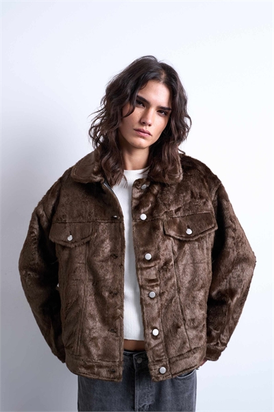 Куртка-тракер в стиле вестерн из искусственного меха артикул 143962845