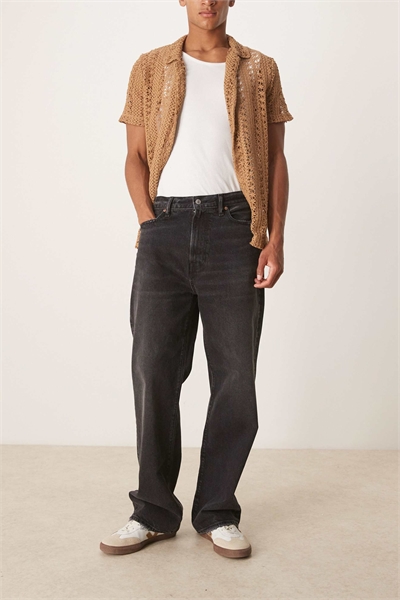 Джинсы свободного кроя с 5 карманами артикул 149632938