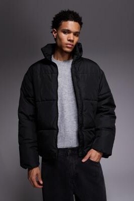 Утепленная пуховая куртка черного цвета артикул 148294637