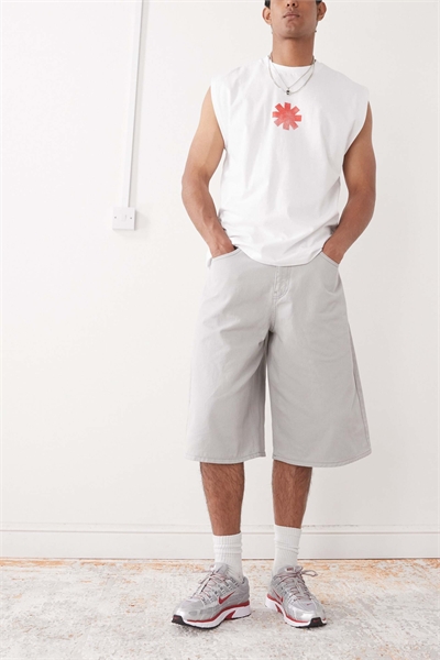 Длинные джинсовые шорты свободного кроя артикул 147470170