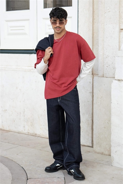 Джинсы с очень широким кроем артикул 156179140