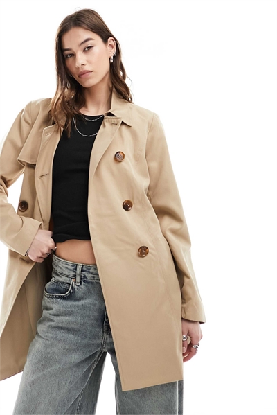 Тренч бежевого цвета артикул 133584807