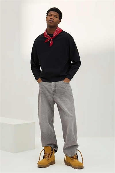 Джинсы-багги артикул 150681370