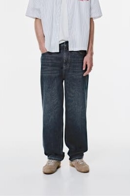 Джинсы-багги артикул 151556827